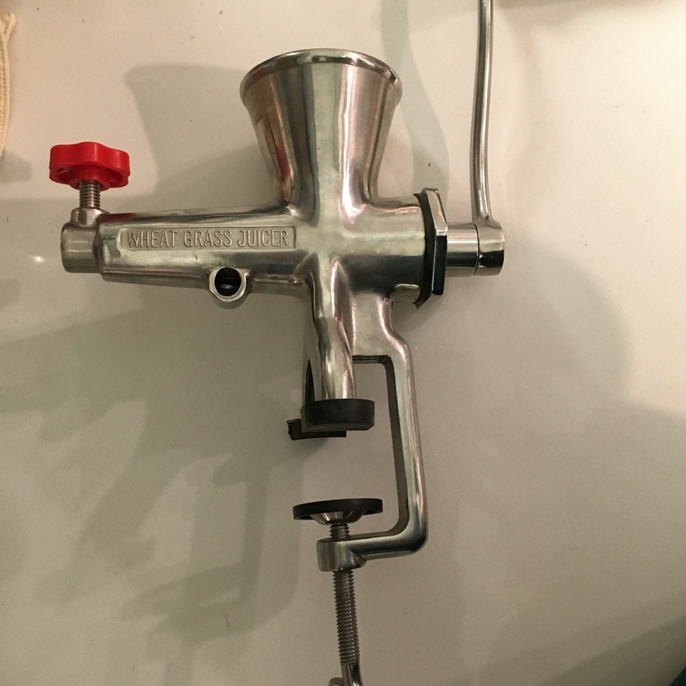 Wheat Grass Juicer stainless steel - counter mount off grid